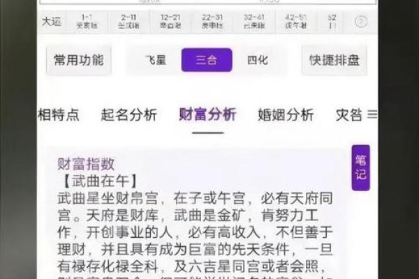 紫薇斗数博士入财帛