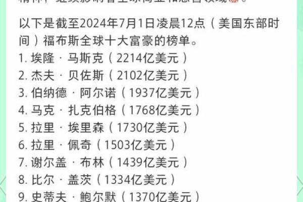 全球100位富豪的血型