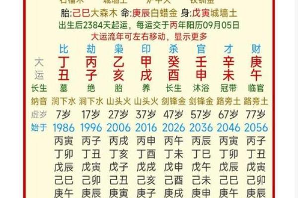 流年八字排盘
