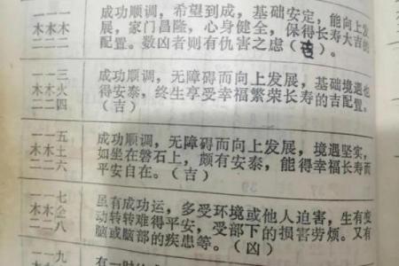 姓名凶吉配对 姓名吉凶对照表？