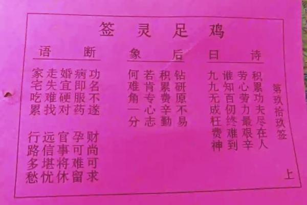 圣帝灵签第八签