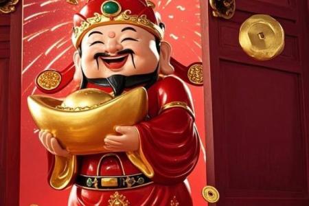 迎财神放鞭炮