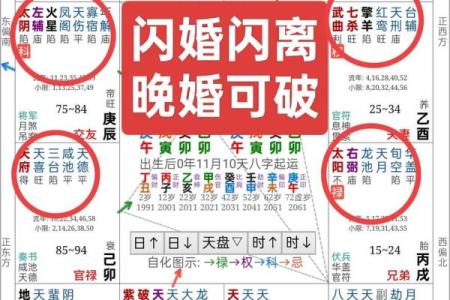 紫微斗数案例13姻缘：夫妻宫无主星，桃花太旺伤婚姻的命盘