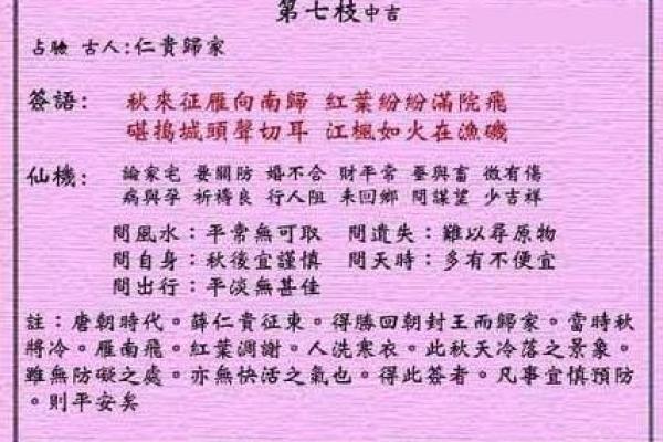 黄大仙灵签79