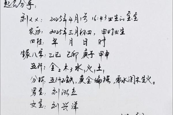 小孩起名生辰八字取名