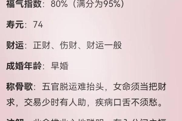 称骨算命表二两六男命详解