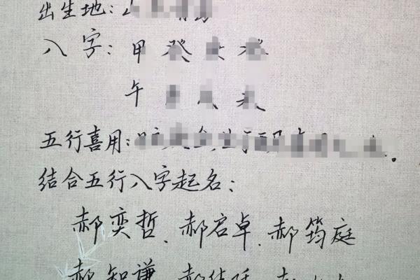 孩子名八字