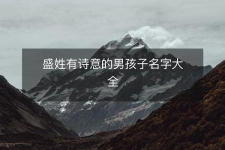 盛姓男孩名字大全-盛姓男孩起名字大全-盛姓名字大全姓名