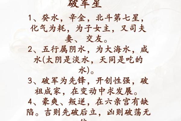 紫薇斗数各星意象