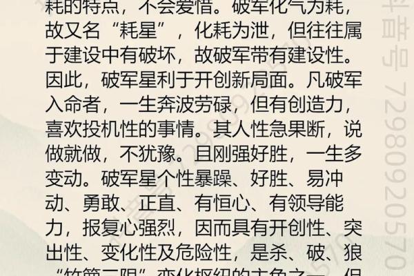 紫薇星盘命主破军