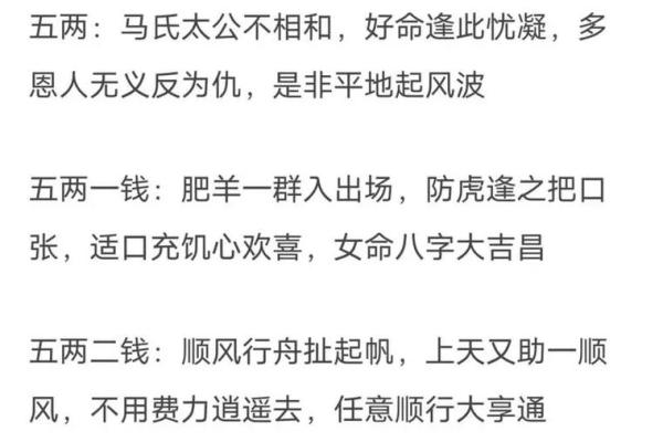称骨算命女版两钱