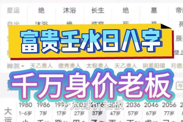 大富贵的八字