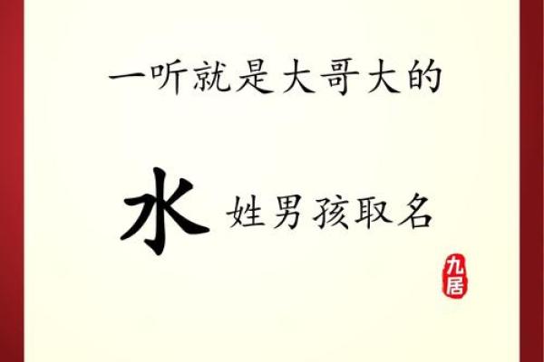 男孩五行八字属水的名字