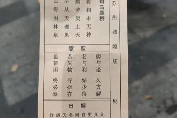 灵签解签大全60签