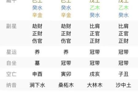 八字四柱纯阴